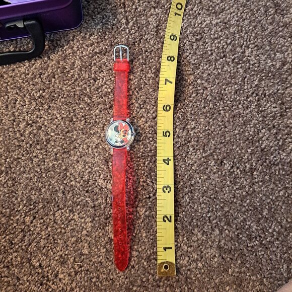 Minnie Mouse Watch And Clock Set In Suitcase Lunchbox - Picture 3 of 8